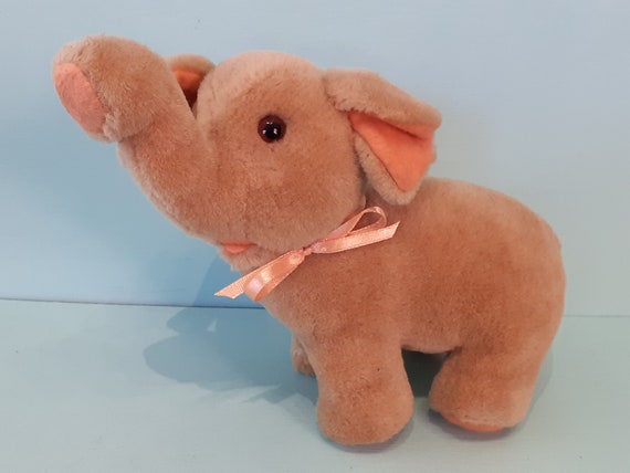 Mohair Baby Elephant Teddy Bear 1960s Vintage Plush Collectors