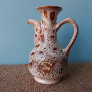 Foster's Pottery Honeycomb Jug Vase Pitcher - Vintage from Devon, England.