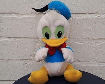 1987 Vintage Walt Disney Babies Donald Duck Stuffed Plush Doll Toy.