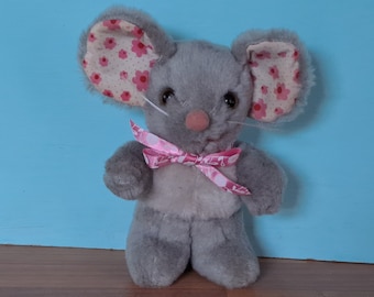 Chad Valley Mouse Vintage 1960s Plush Teddy Stuffed Toy.