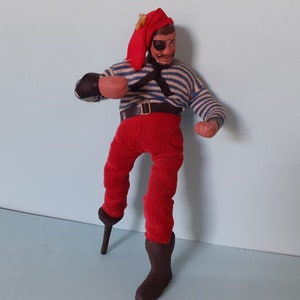 Rare Treasure Island Vintage Long John Silver Pirate Posable Model Sculpture Art Doll.
