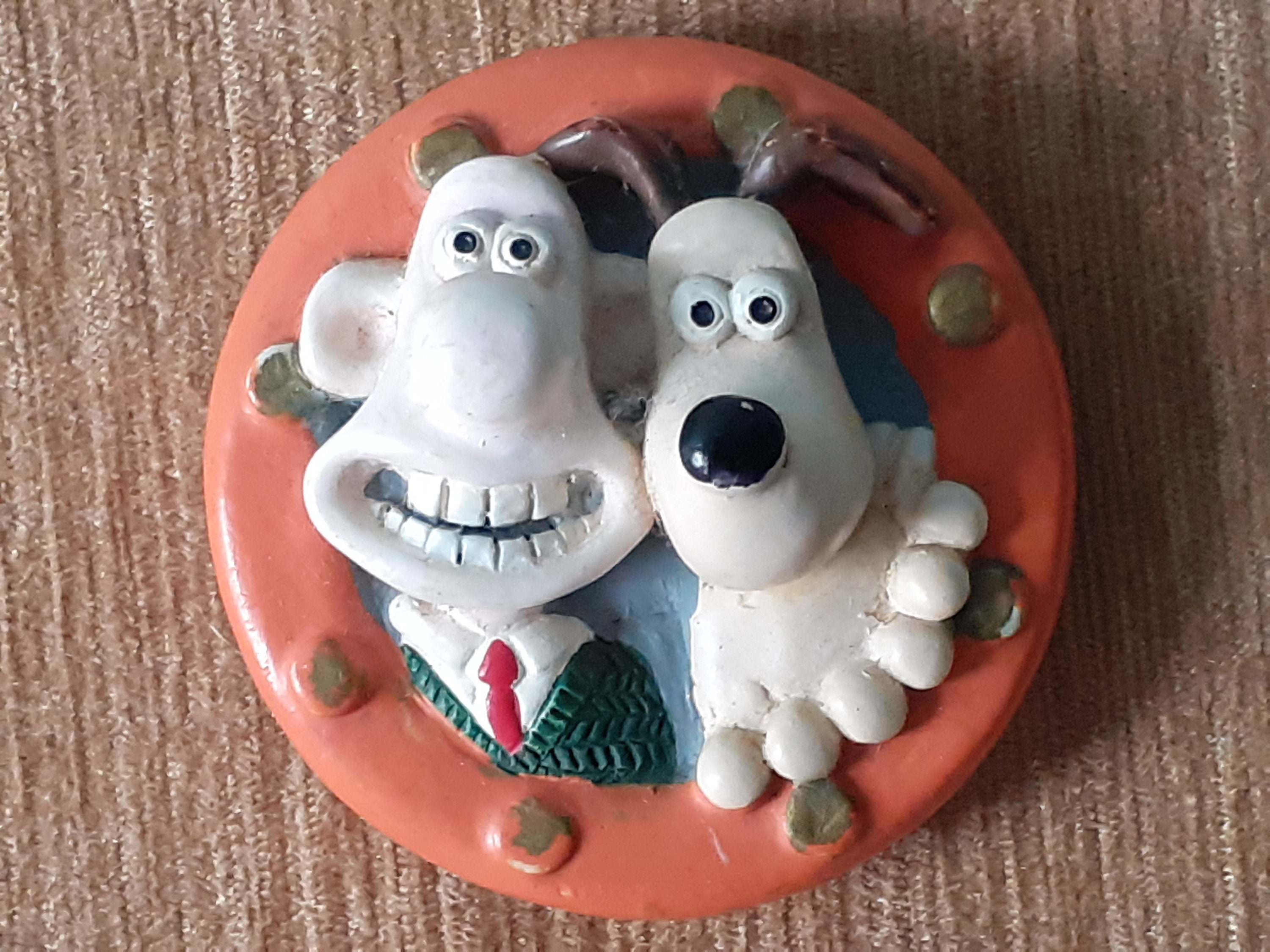 Wallace and Gromit in Porthole of Rocket from Grand Day Out Etsy