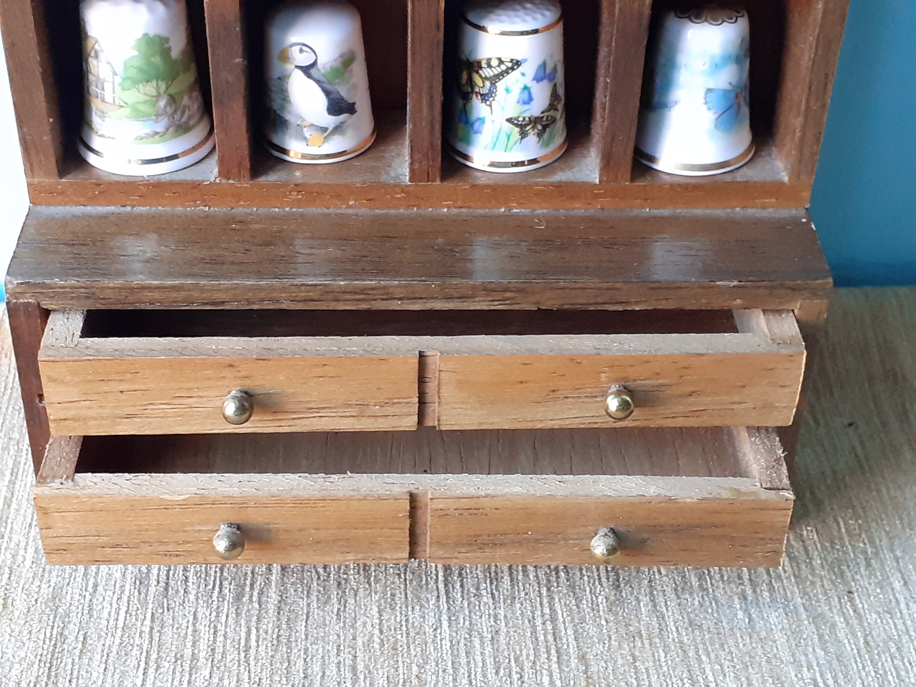 Thimble Display Showcase Holder & Collection of 16 Etsy