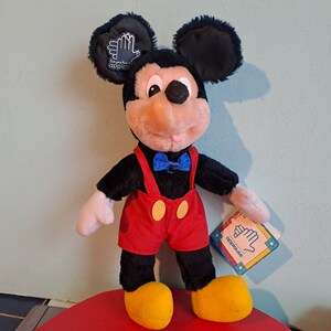 【1981 vintage】applause mickey mouse doll Vintage 1981 Disney Applause Mickey Mouse Plush Toy Doll 8