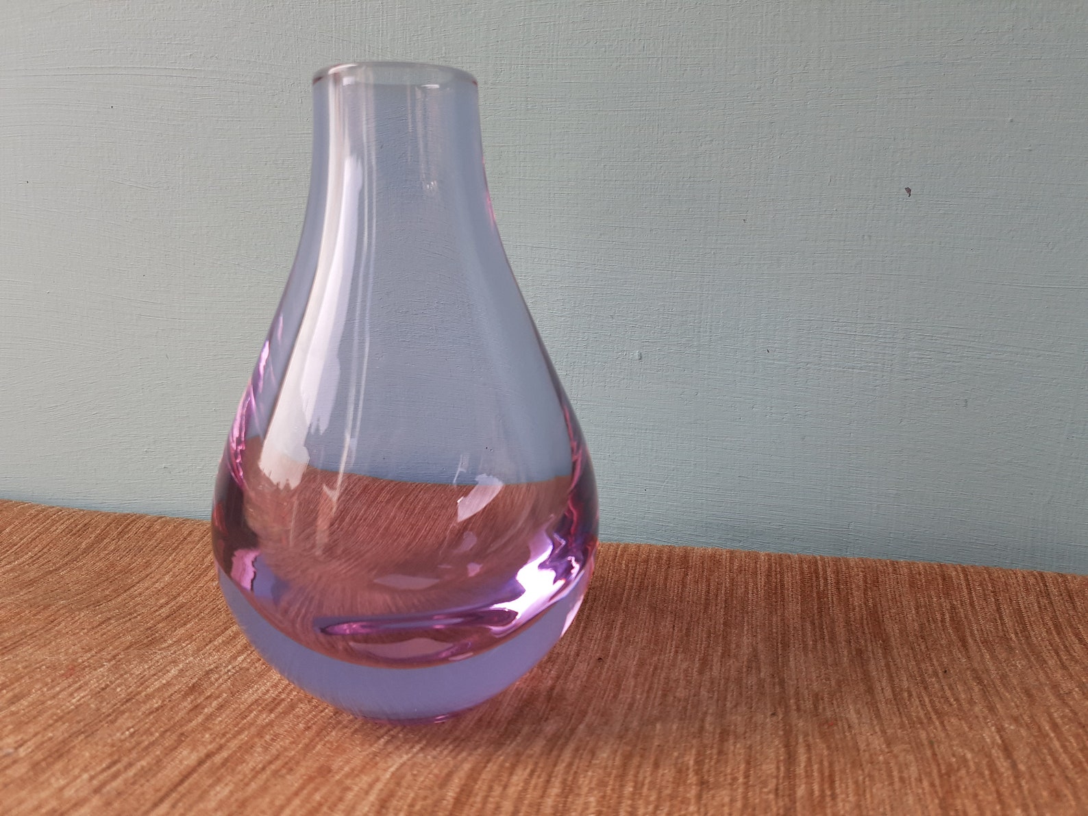 Caithness Glass Vase with Violet Pink Tint Scottish Etsy
