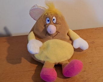 Vintage Bugsly #62 Silly Slammers pluche speelgoedfiguur uit de jaren 90.