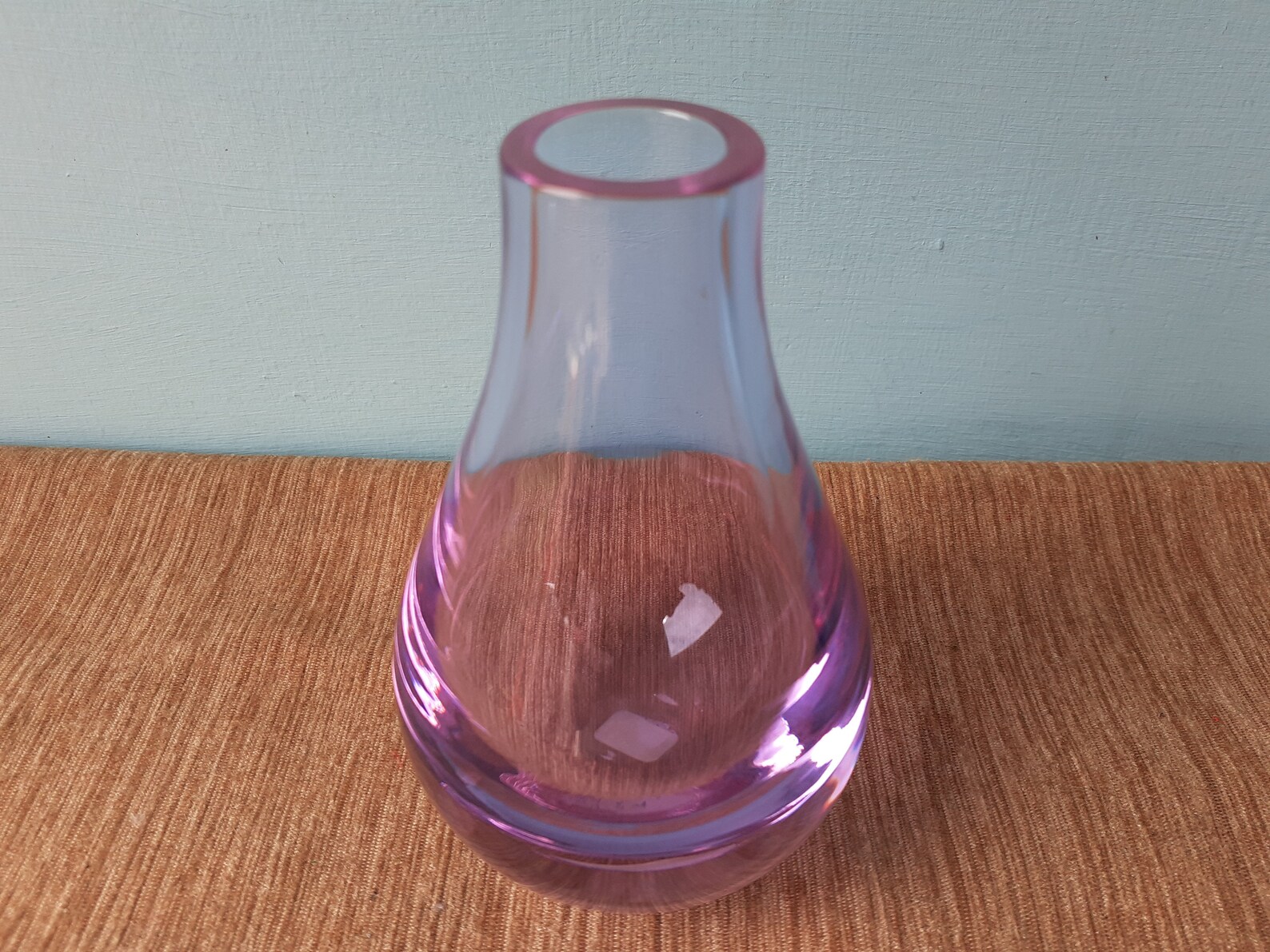Caithness Glass Vase with Violet Pink Tint Scottish Etsy