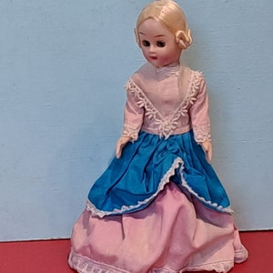 Blonde Princess Sleepy eyes Folk Traditional Costume Souvenir Doll Model Collectors Toy.
