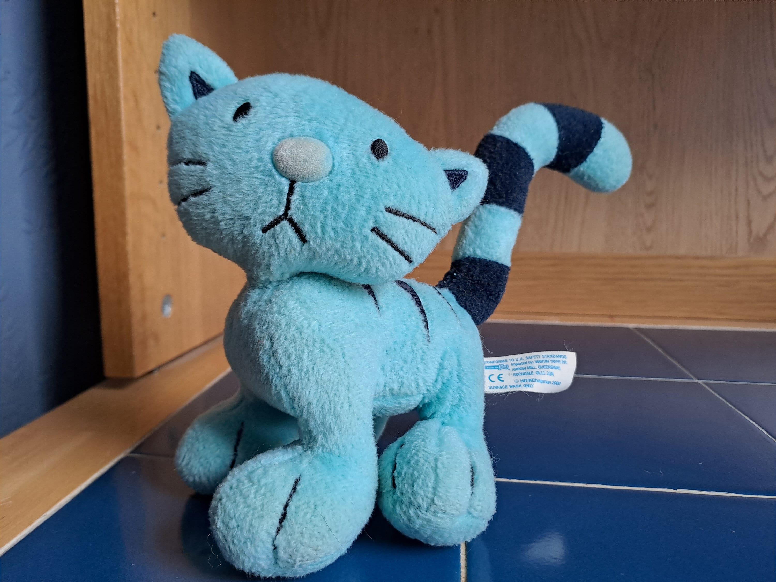 Pilchard Bob the Builder Blue Cat Kitten Vintage Collectors