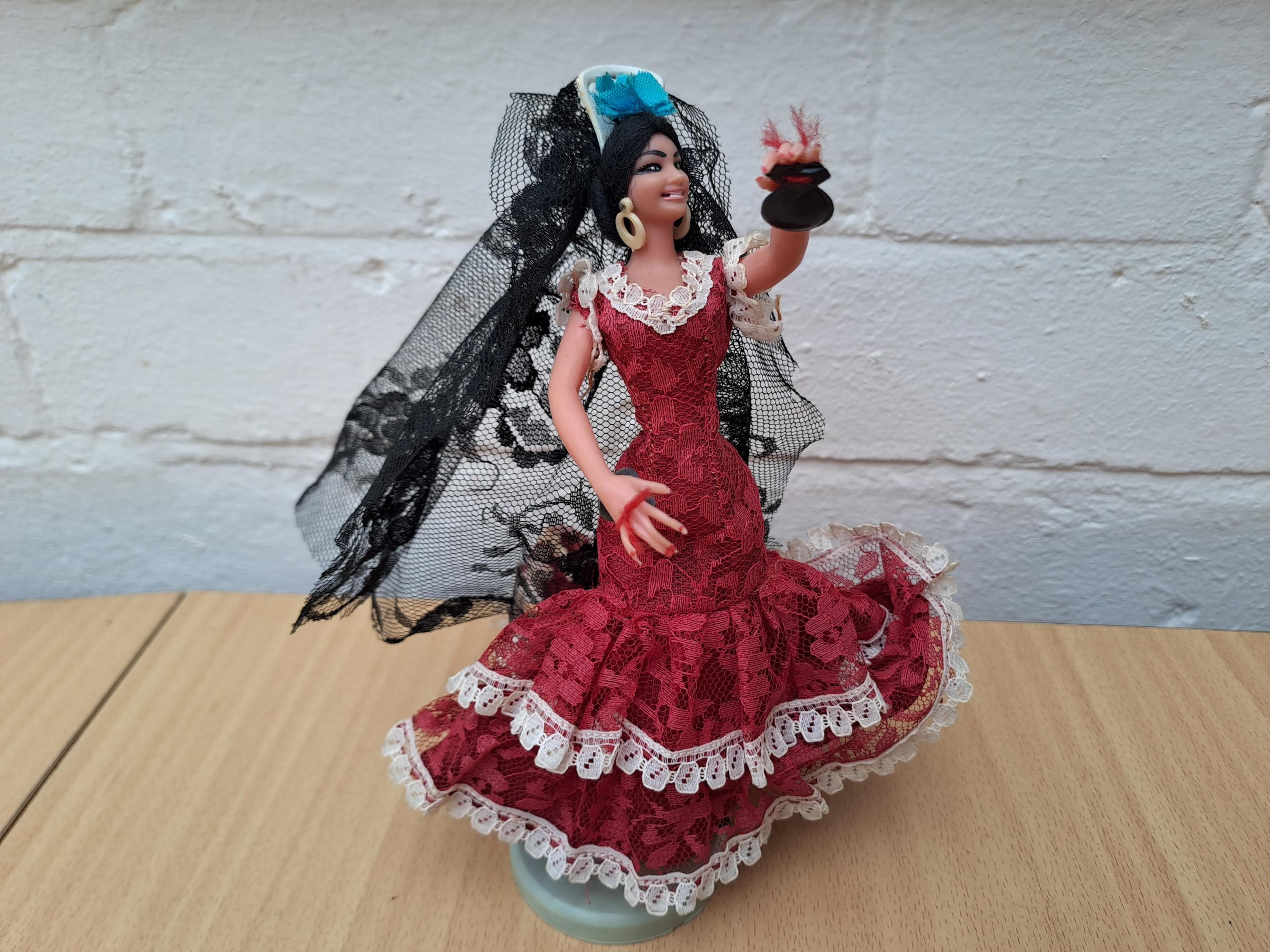 Vestido rojo muñeca flamenca México