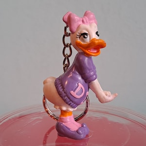 Daisy Duck Disney Applause Zipper Charm, Keyring, Dangler Original Rare Vintage Figure.