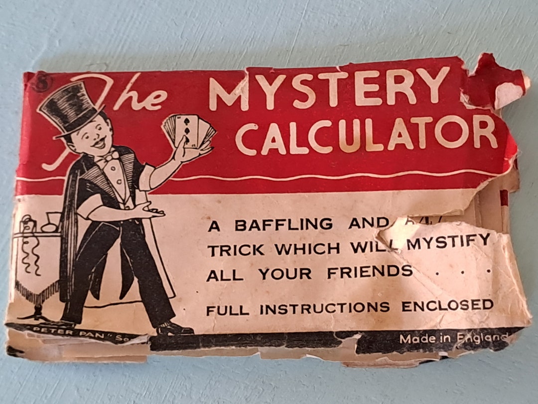 Vintage the Mystery Calculator Card Trick Pack Game. Etsy