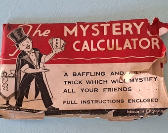 Vintage The Mystery Calculator Card Trick Pack Game.