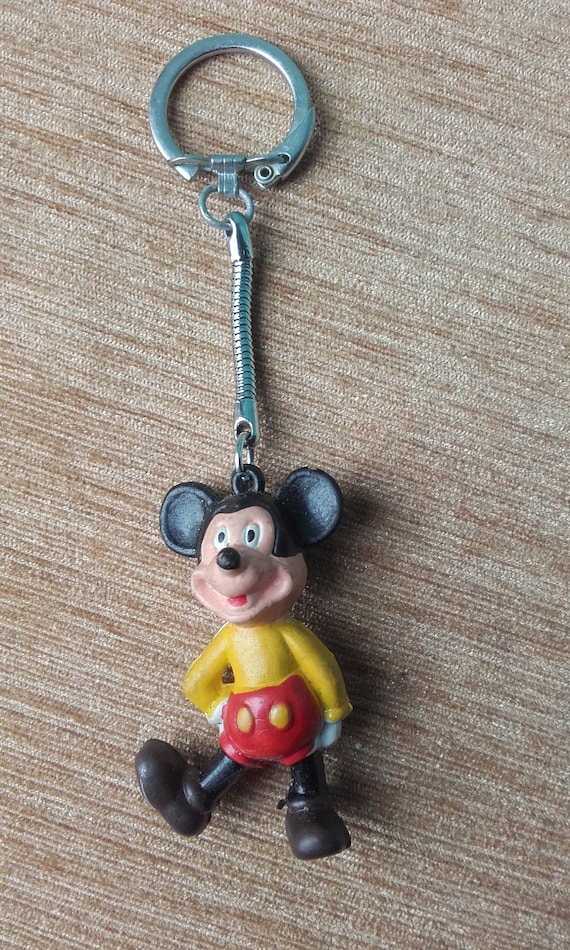 vintage Minnie Mickey Mouse keyring keychains —