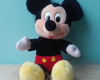 Peluche peluche vintage Mickey Mouse Disney. Peluche d'origine propre.
