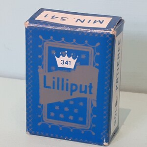 Pacote de cartas de jogar vintage Lilliput Gold Patience 341 em miniatura.