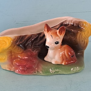 Vintage Eastgate Fauna Posy Vase Deer Fawn Woodland Figure, Figurine, Ornament.