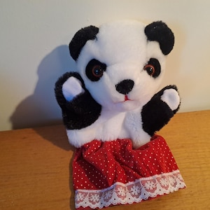 Vintage Sue Panda from Sooty and Sweep Hand Puppet Teddy Bear Stuffed Plush Toy .