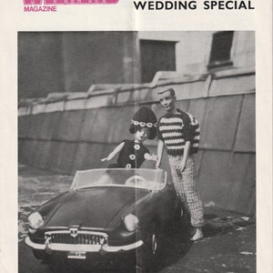 PDF 5 Vintage Wedding Special Dolls Clothes Knitting Patterns from 1969 - Bride, Groom, Bridesmaids outfits - 7 pages inc conversion chart