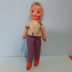 Vintage Handmade Tall Doll - Unique and unusual design.