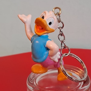 Donald Duck Disney Applause Zipper Charm, Keyring, Dangler Original Rare Vintage Figure.