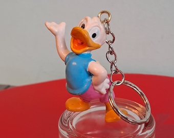 Donald Duck Disney Applause Zipper Charm, Keyring, Dangler Original Rare Vintage Figure.