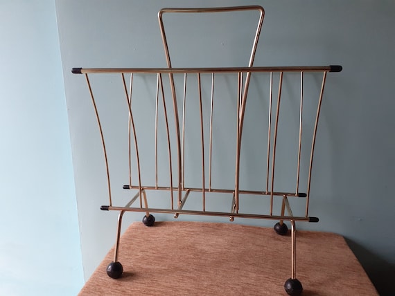 50'S 60'S アトミックマガジンラック ミッドセンチュリー イギリス ビンテージ ワイヤーマガジンラック/レトロ/ミッド