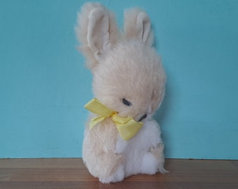 1960s Bunny Rabbit Teddy Bear - Soft Vintage Plush Collectors Pram Toy.