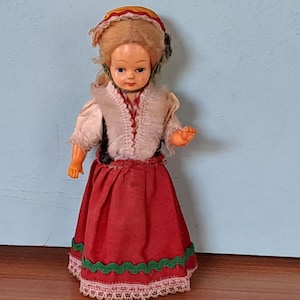 Vintage 1950er Jahre deutsch / österreichische Tracht Sammlerpuppe Souvenir Puppe Figur