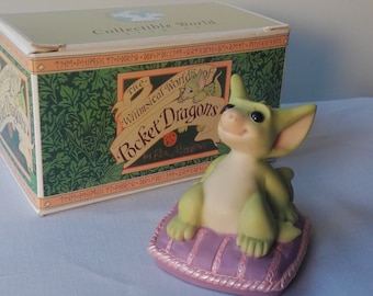 Rare Handmade The Whimsical World of Pocket Dragons &quot;&quot;Cushy&quot;&quot; von Real Musgrave - Boxed - Highly Collectable 2001 Figure/Figurine/Ornament.&quot;