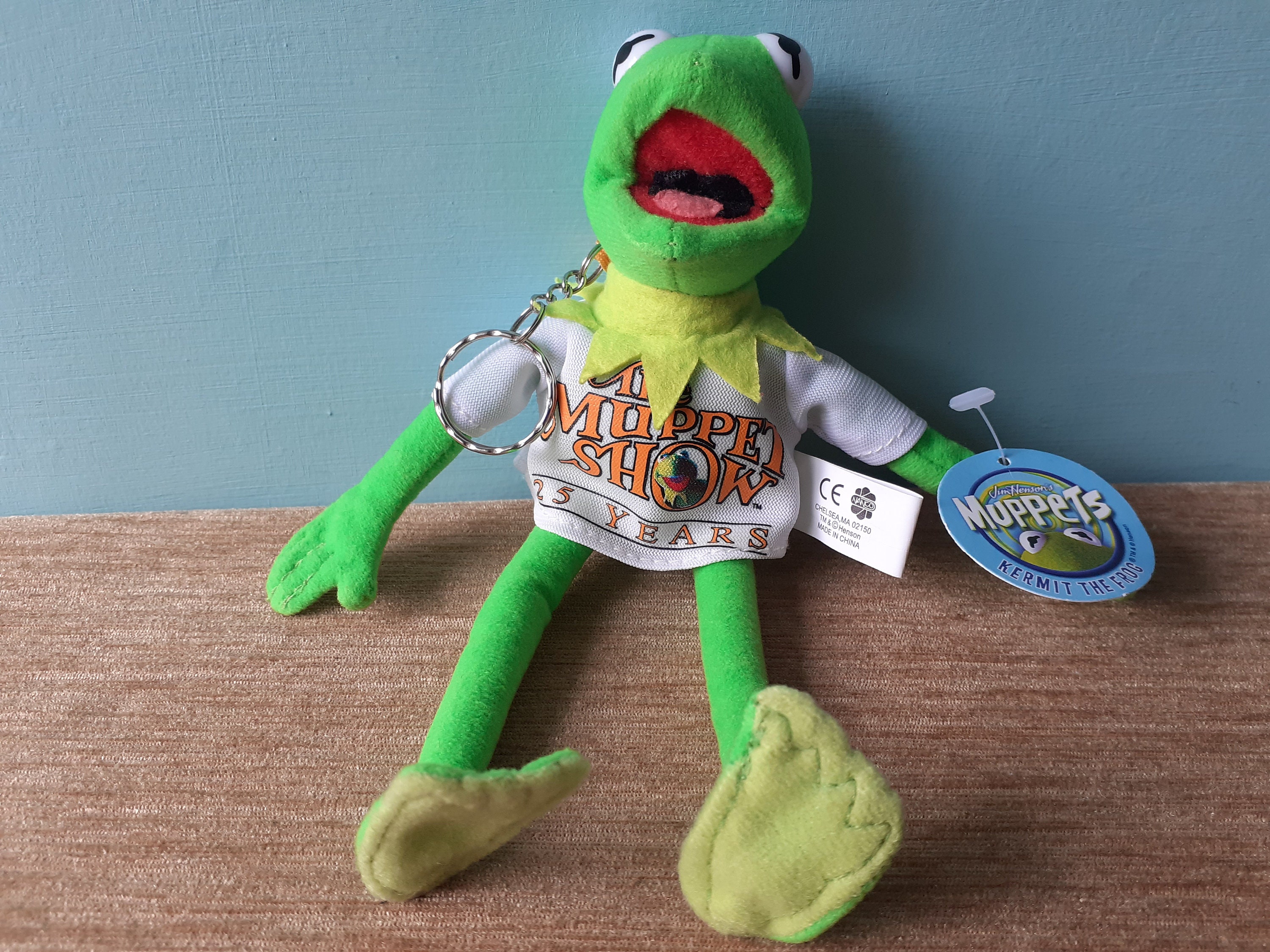Toy Kermit The Frog Keychain Vintage Muppet Show Kermit The