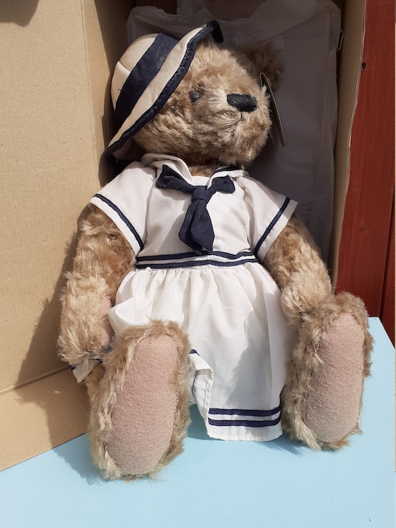 Ethel Gund America s Teddy Bear in Sailor Suit Dress Jointed Original Box Large Rare Vintage Plush Collectors Toy. Etsy Singapore