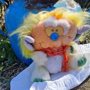 Vintage Kuddlee Uglee Monster Teddy Plush Stuffed Collectors Toy.