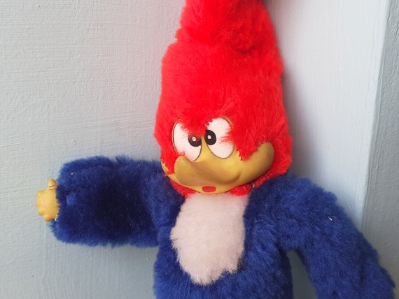 Woody Woodpecker Plusch Spielzeug Mit Gummi Gesicht Und Fussen Etsy