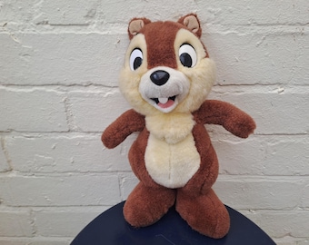 Großer Chipmunk Chip und Dale Disneyland Paris offizieller Teddybär - Vintage seltenes Disney Plüschsammler-Spielzeug.