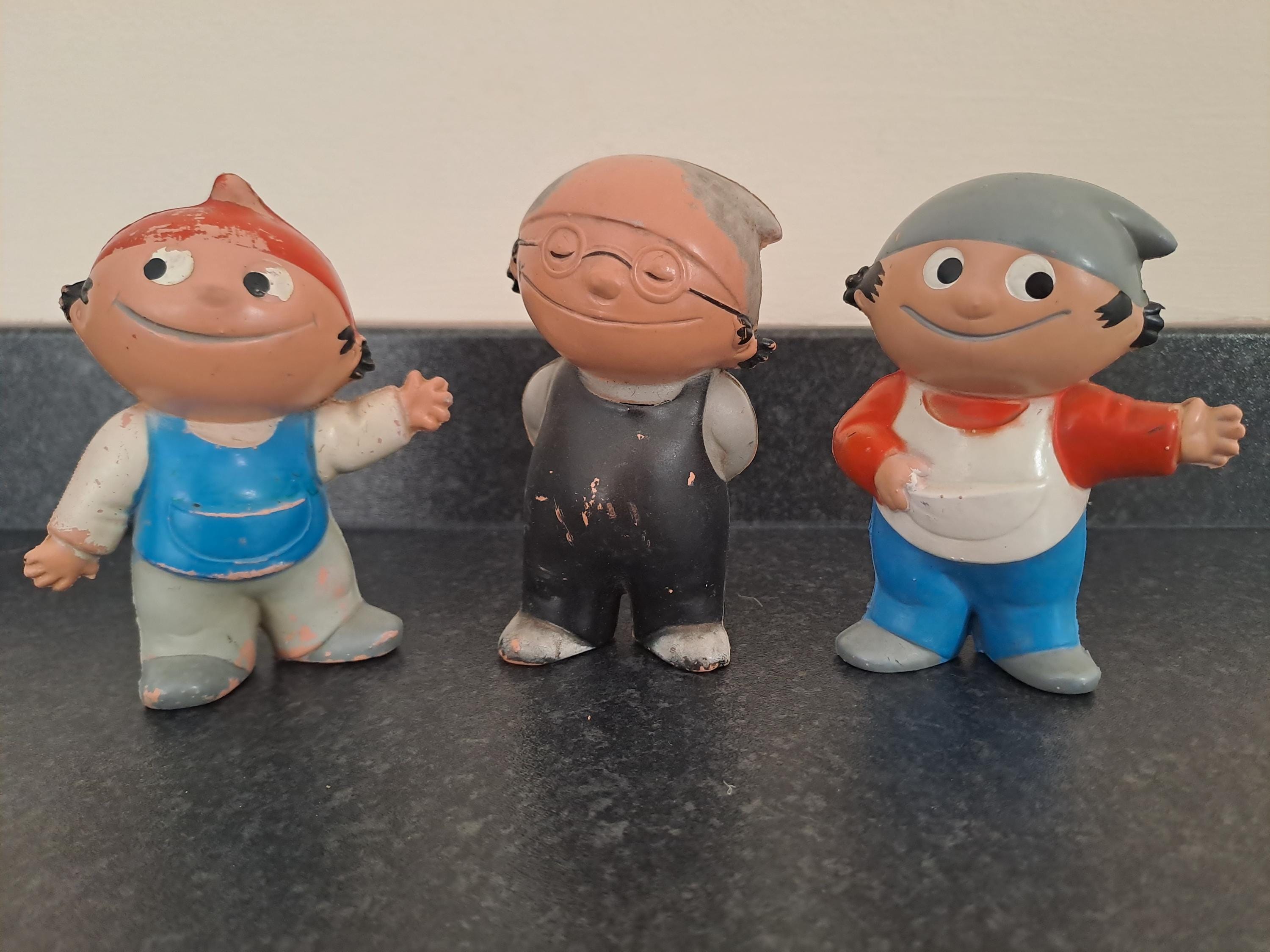 70’s Mainzelmannchen ドイツ ビンテージ ソフビTOY 3個 70's Mainzelmannchen ドイツ ビンテージ ソフビTOY 3個