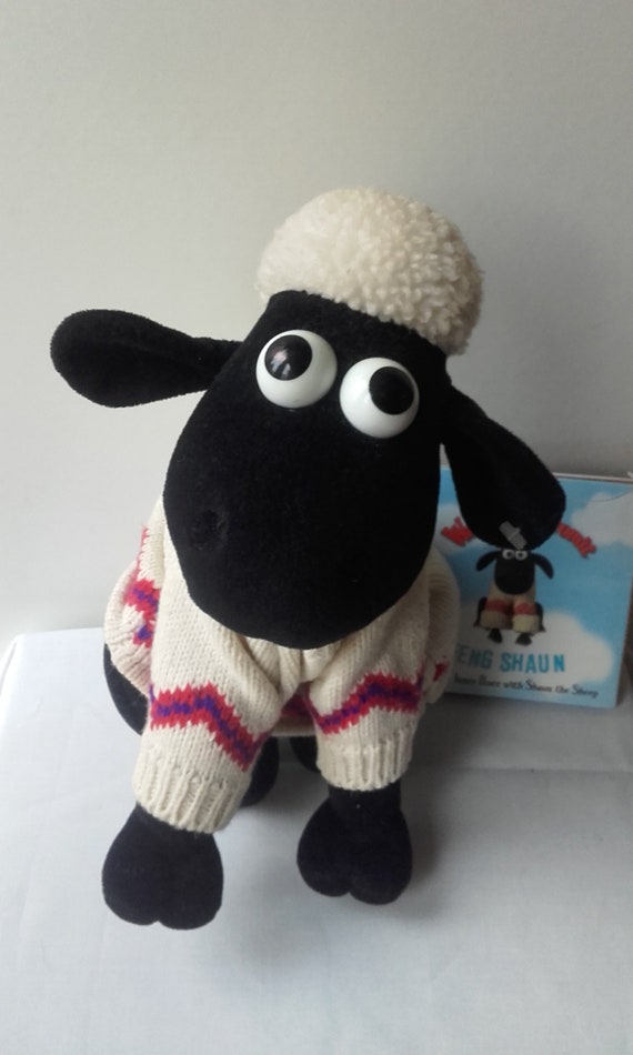 Wallace and Gromit Vintage Shaun The Sheep in Jumper Stuffed Etsy