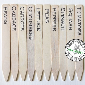 Gift for Gardener - Fruit & Vegetable Garden Markers / Wooden Garden Tags - Made with Durable and Eco-Friendly Materials