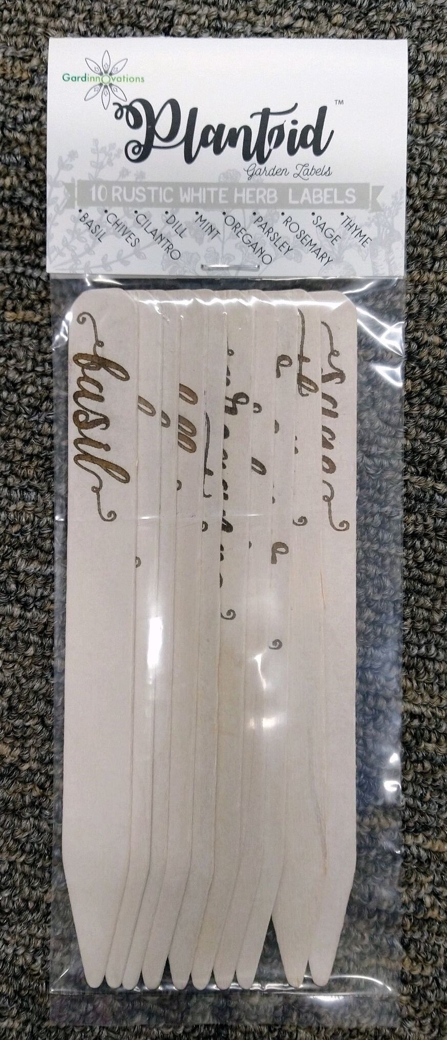 10 Kitchen Herbs Garden Markers Plant Labels / Rustic White