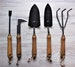 Essential Garden Tools Gift Set with Solid Wooden Handles and Leather Hangs / Garden Tools / Rustic Garden Tools / Gift for Gardener
