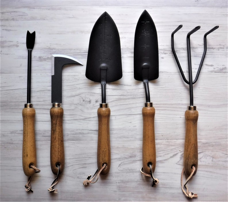Essential Garden Tools Gift Set With Solid Wooden Handles and Etsy