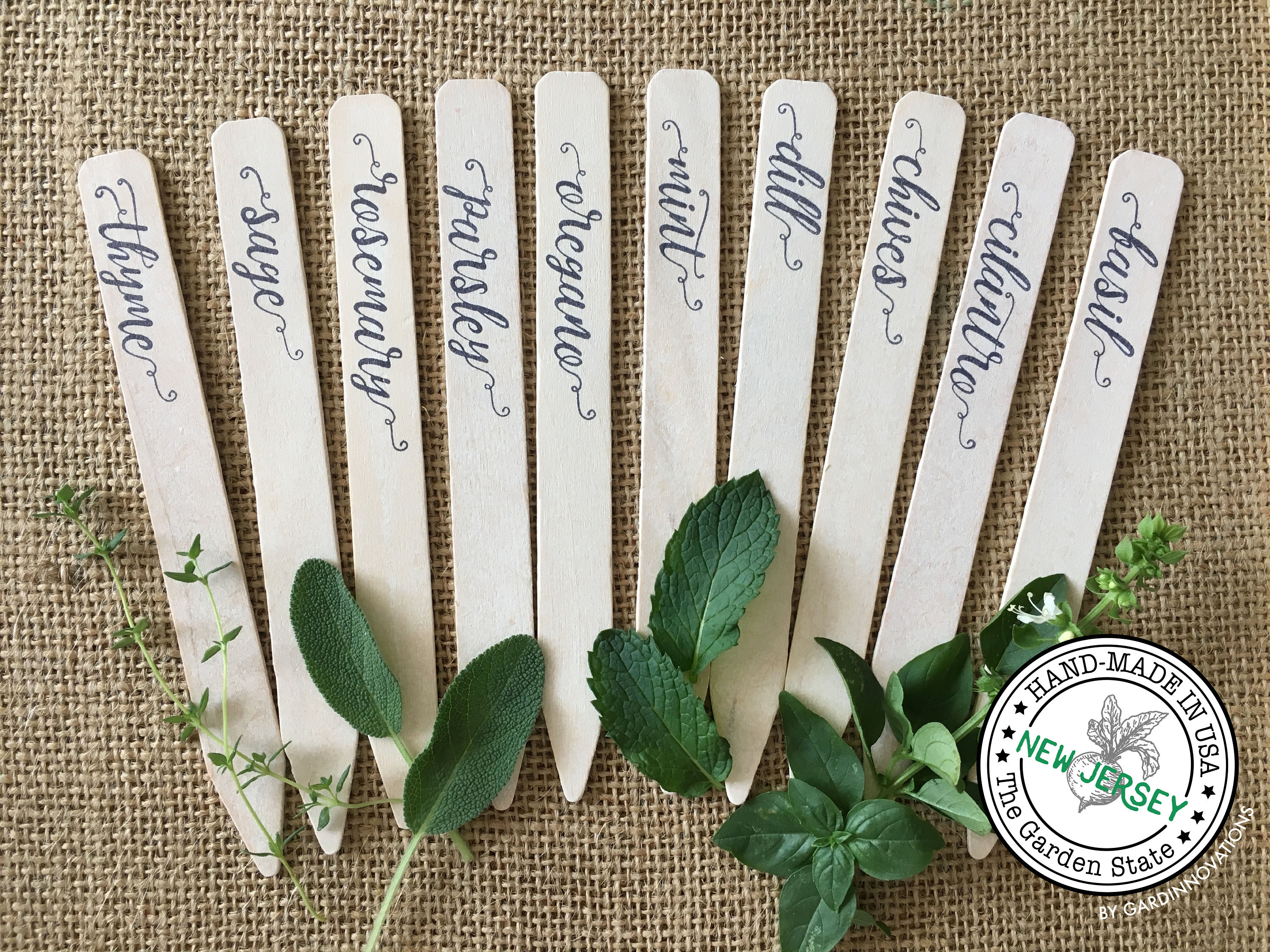 Herb Garden Wood Marker Identification Stick Stake Dill –  TheDepot.LakeviewOhio