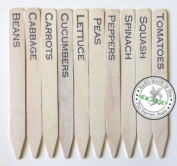 10 Eco Friendly Fruit Vegetable Garden Markers Plant Labels Etsy