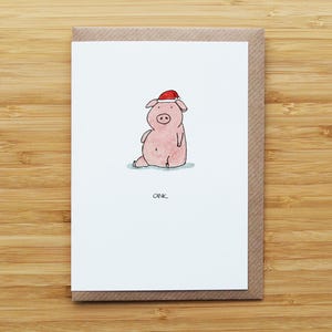 Christmas Pig Christmas Card