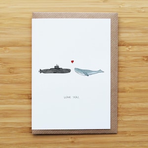 Ballena del amor y tarjeta secundaria