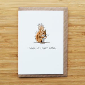 Erdnussbutter-Eichhörnchen-Karte