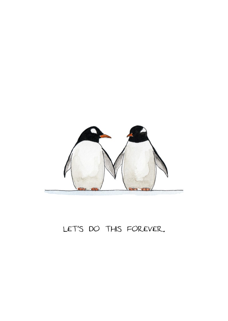 Carte amour pingouin image 5