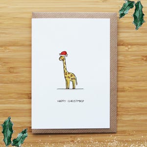 Giraffe Weihnachtskarte