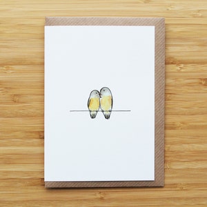 Birds on a Line Card Card (Blank)