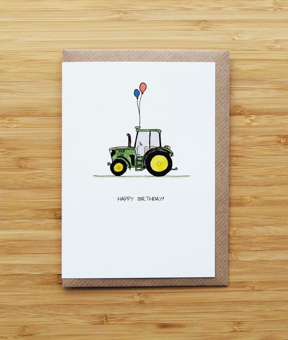 BIGLIETTO COMPLEANNO PERSONALIZZATO Trattore Biglietto Compleanno Personalizzato Per 134099129316